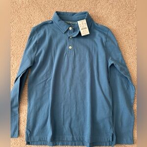 Crewcuts Long Sleeve Polo in Blue